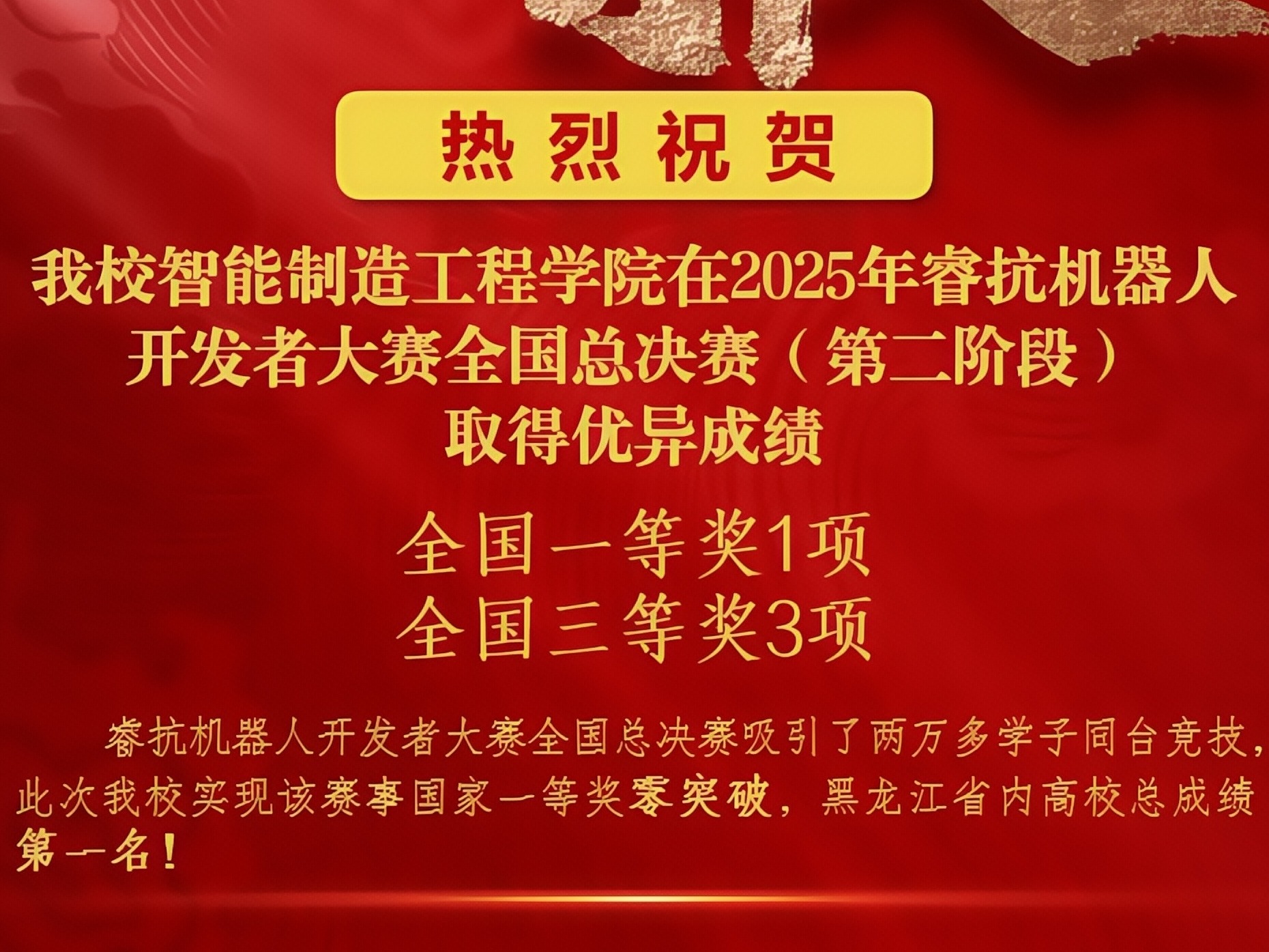机器视觉系统创新赛项省内第一，工程创客赛道历史性突破！ 哈尔滨华德学院闪耀睿抗机器人开发者大赛国赛（第二阶段），斩获国家级一等奖，领跑龙江！